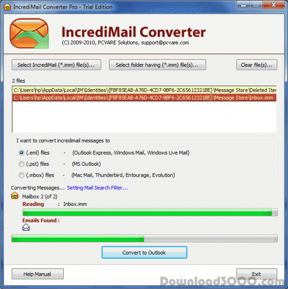 Incredimail Backup Pro 2.7